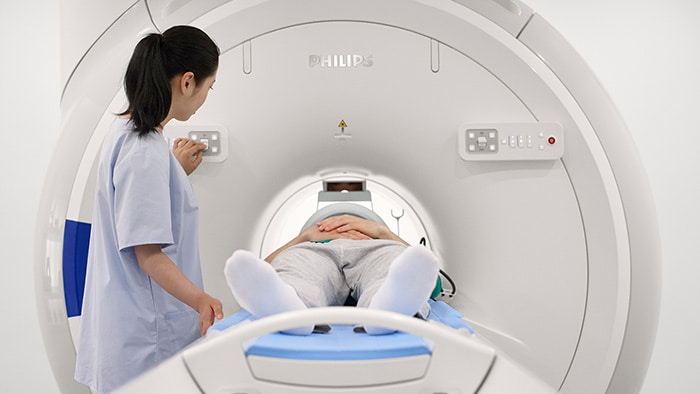 Ingenia Prodiva patient in bore MRI