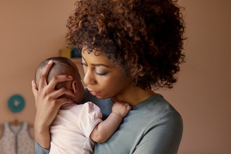 advice on soothing a crying baby banner