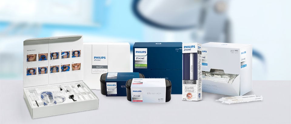 Zoom whitening range of products