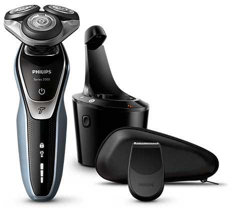 a shaver with accessories