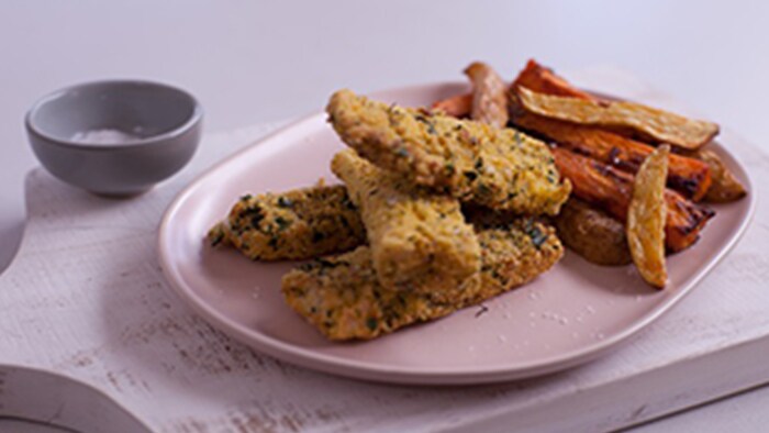 Fish with Paprika Chips